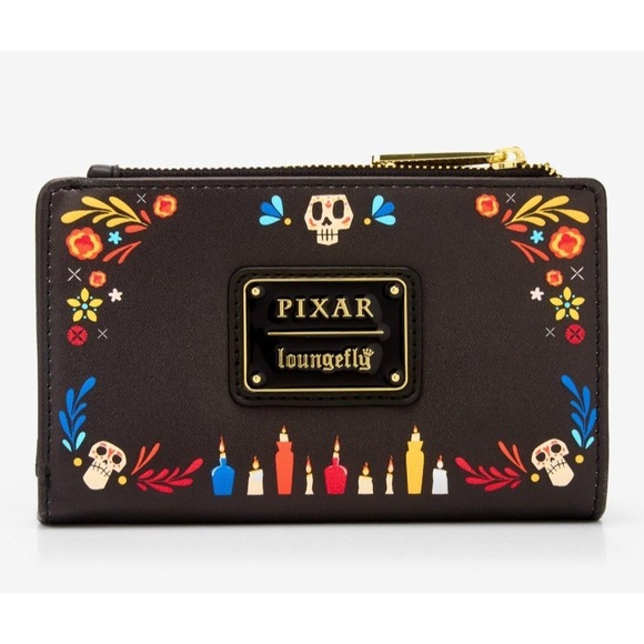 Loungefly Disney Pixar Coco Floral Embroidered Backpack & Wallet Day Of The Dead - Picture 4 of 10